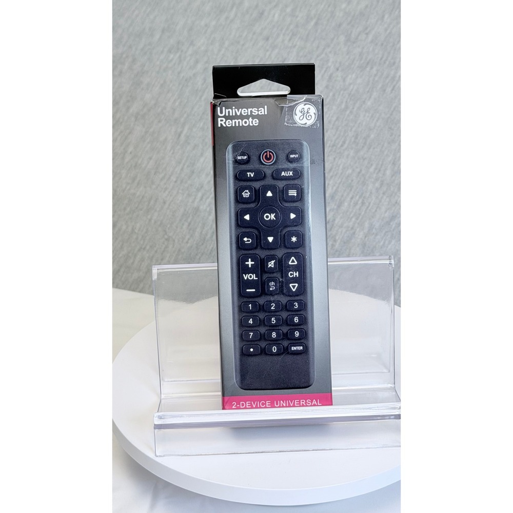 GE 2-Device Universal Remote Control for Samsung Roku Sony LG Vizio 83036 Black
